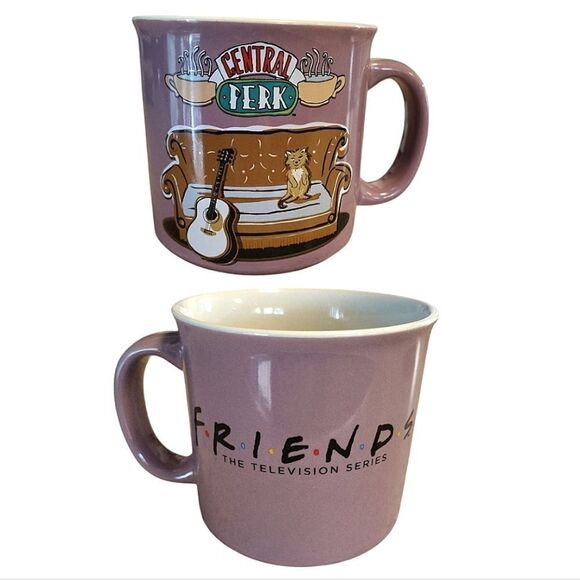 FRIENDS Purple Central Perk Smelly Cat 20 oz Oversized Coffee Mug Latte - Picture 5 of 17